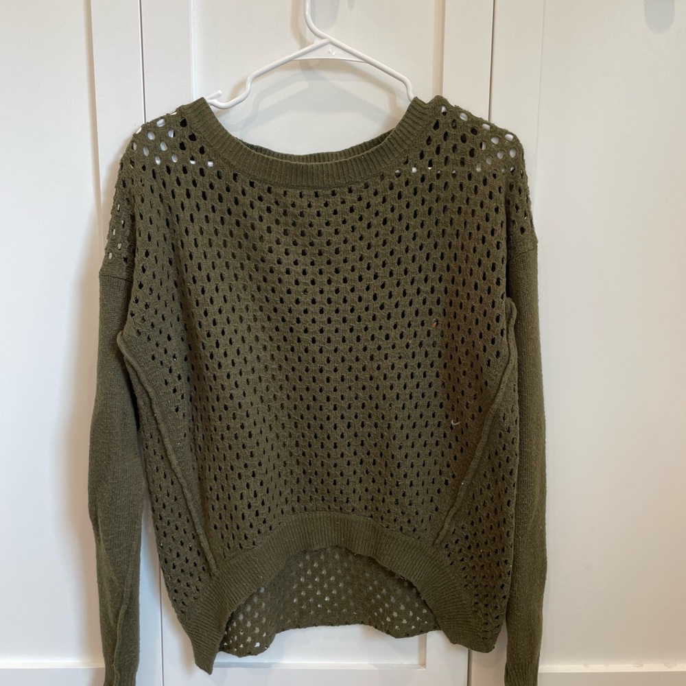 Olive green holy sweater